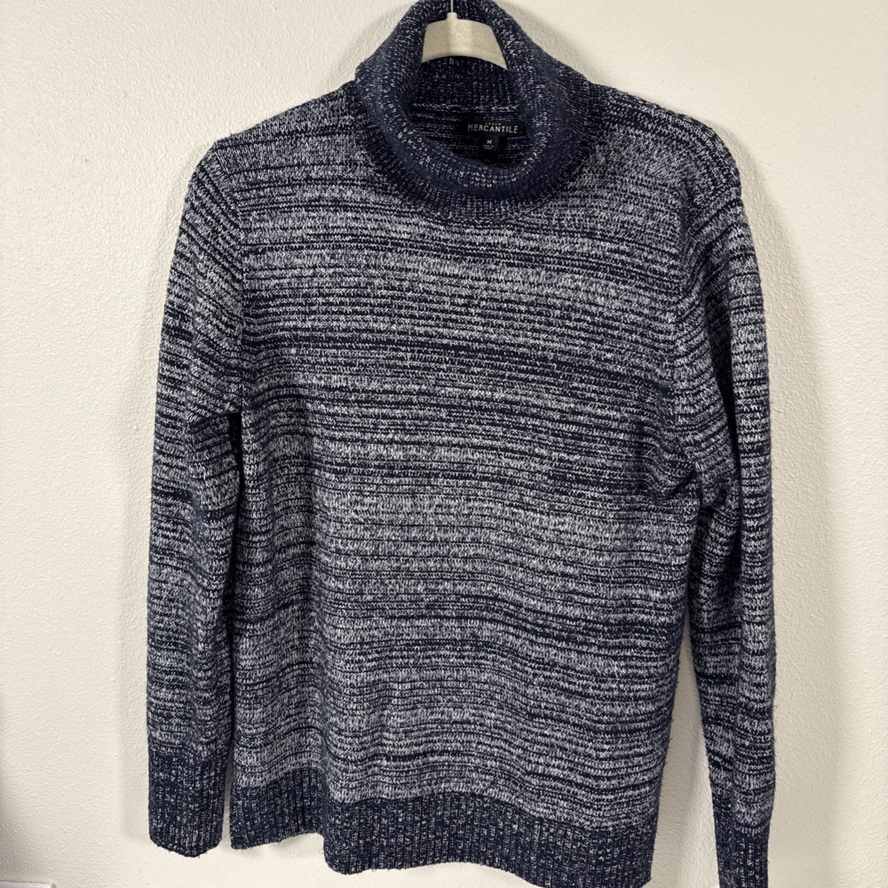 j crew mercantile Women's Navy Turtle Neck Sweater Med G2